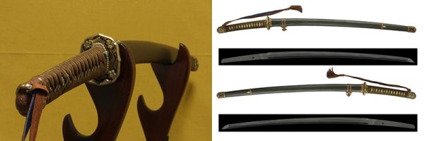 (02-1812)<br>昭和刀 渡邊天祐作 二尺一寸七分 初期型98式軍刀拵入<br><font color="#ff0000"><strong>Sold out</strong></font>
