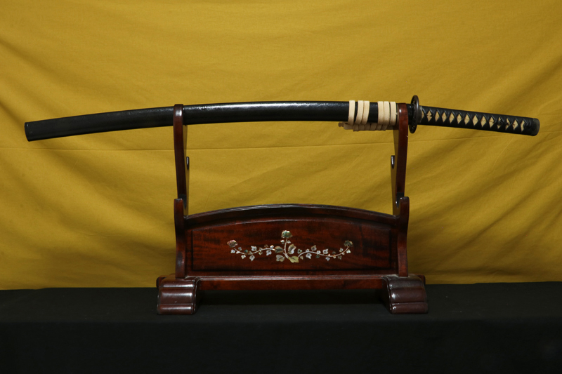 (01-2294)<br>現代刀 三河國住藤原元久作 二尺三寸七分 打刀拵入<br><font color="#ff0000"><strong>Sold out</strong></font> - 画像 (7)