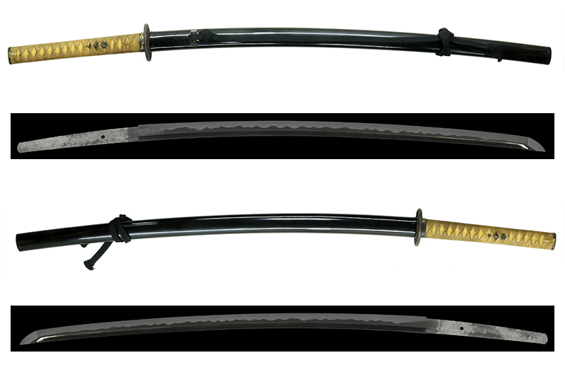 (01-2296)<br>現代刀 肥前国住藤原吉光作 二尺三寸八分 打刀拵入 - 画像 (3)