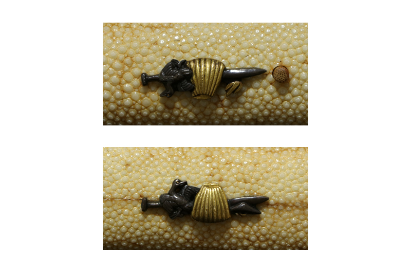 (03-1299)<br><font color="#0000ff"><strong>日本刀剣保存会鑑定書</storong></font><br>新々刀 濃州寿命 一寸六分 合口拵入 - 画像 (14)