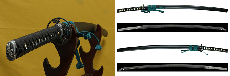 (01-2298)<br><font color="#008000"><strong>儀平屋オリジナル新作刀</storong></font><br>現代刀 肥後國住赤松太郎宣廣兼嗣合作 二尺六寸八分