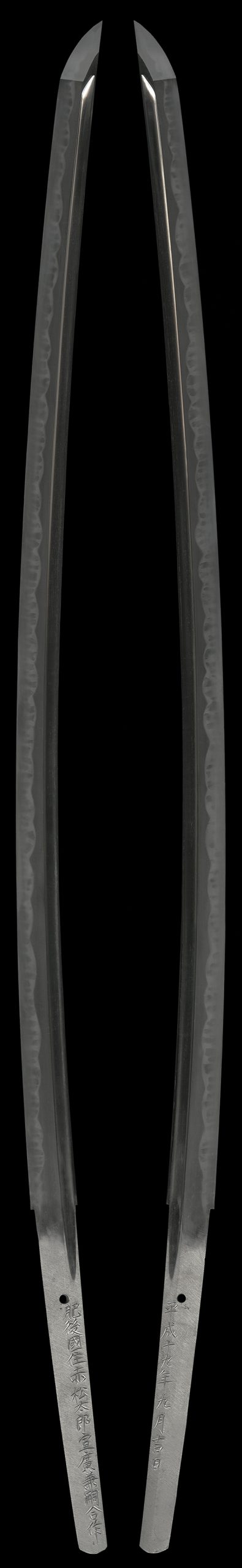 (01-2298)<br><font color="#008000"><strong>儀平屋オリジナル新作刀</storong></font><br>現代刀 肥後國住赤松太郎宣廣兼嗣合作 二尺六寸八分 - 画像 (4)