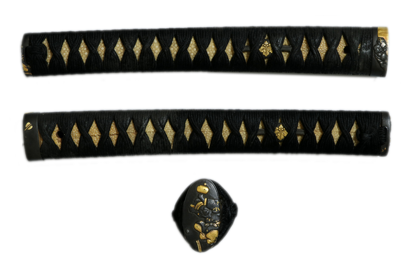 (02-1823)<br><font color="#0000ff"><strong>保存刀剣</storong></font><br>新刀 讃州住鬚継(寛文頃) 二尺五寸 打刀拵入 - 画像 (17)