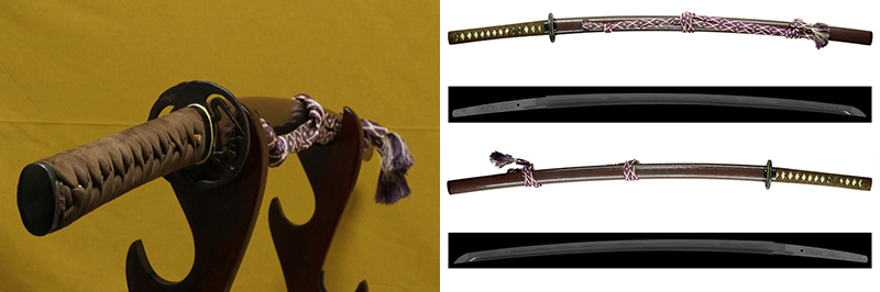 (01-2303)<br>現代刀 筑州住宗弘作 二尺四寸七分 打刀拵入