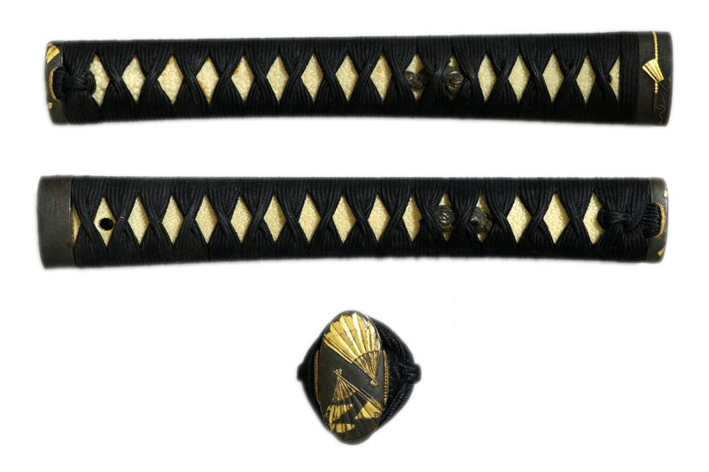 (02-1827)<br><font color="#0000ff"><strong>保存刀剣</storong></font><br>古刀 無銘 阿州氏吉 二尺三寸 打刀拵入 - 画像 (16)