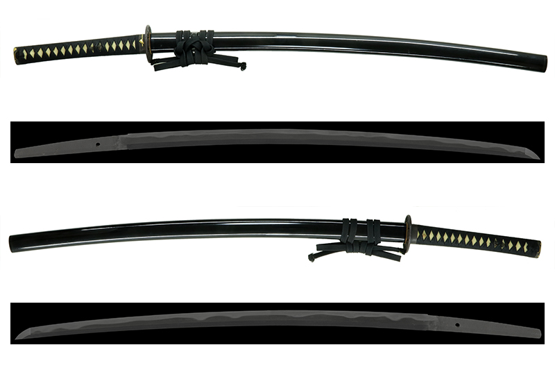 (02-1827)<br><font color="#0000ff"><strong>保存刀剣</storong></font><br>古刀 無銘 阿州氏吉 二尺三寸 打刀拵入 - 画像 (4)