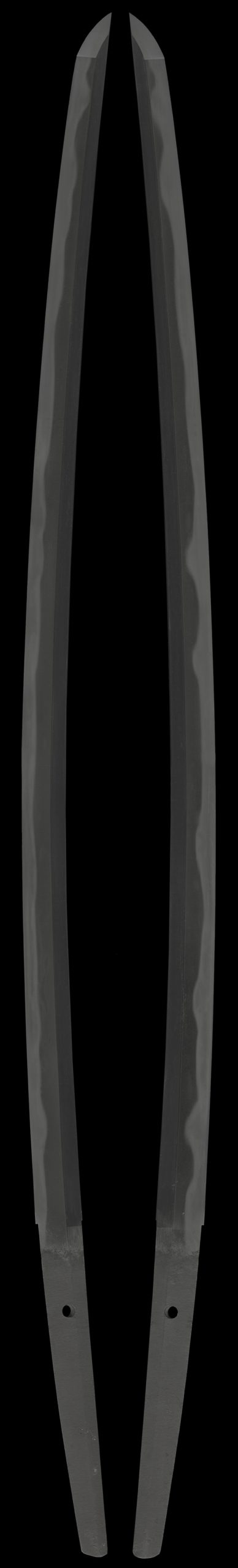 (02-1827)<br><font color="#0000ff"><strong>保存刀剣</storong></font><br>古刀 無銘 阿州氏吉 二尺三寸 打刀拵入 - 画像 (5)