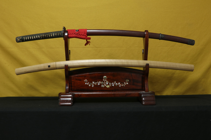 (02-1840)<br>新刀 兼元七代め傳助作之 二尺三寸 太刀拵入、白鞘付 - 画像 (7)