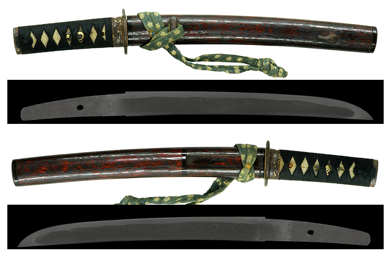 (04-1226)<br>新々刀 無銘 七寸五分 小刀拵(ちいさかたなこしらえ)、白鞘付 - 画像 (3)